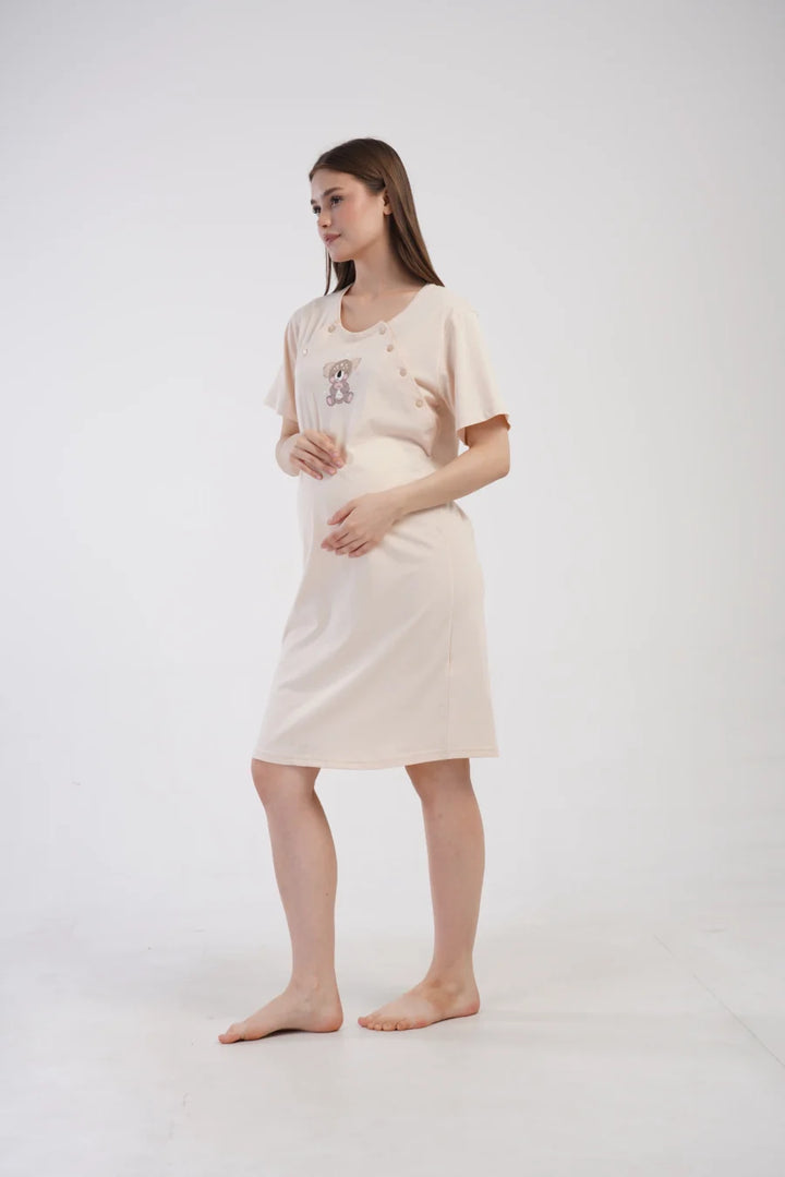 Koszula do Karmienia Vienetta Teddy, Beżowy, r. S-XL