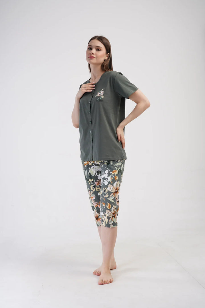 Piżama Damska Vienetta Believe, Zielony, r. 1XL-4XL