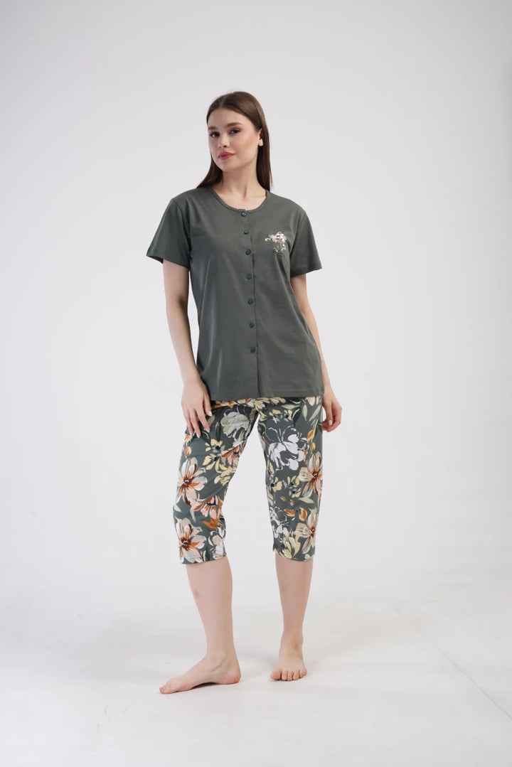 Piżama Damska Vienetta Believe, Zielony, r. 1XL-4XL