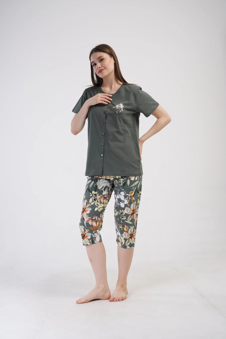 Piżama Damska Vienetta Believe, Zielony, r. 1XL-4XL