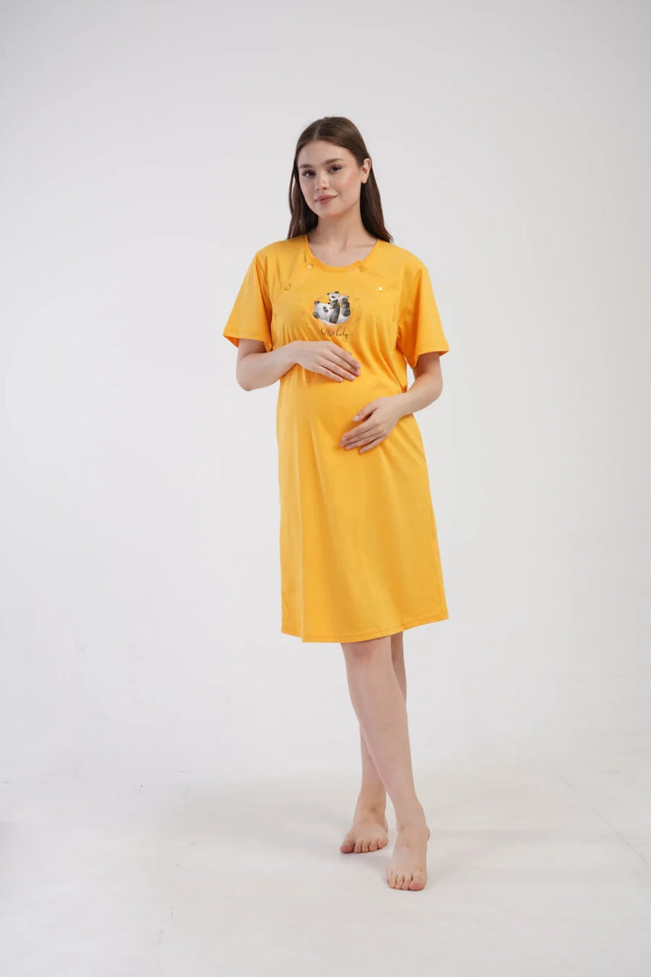 Koszula do Karmienia Vienetta Hello Baby, Żółty, r. S-XXL