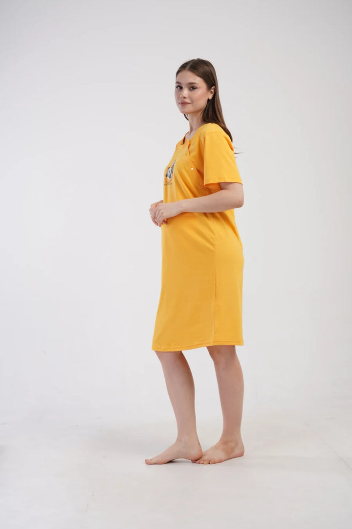 Koszula do Karmienia Vienetta Hello Baby, Żółty, r. S-XXL