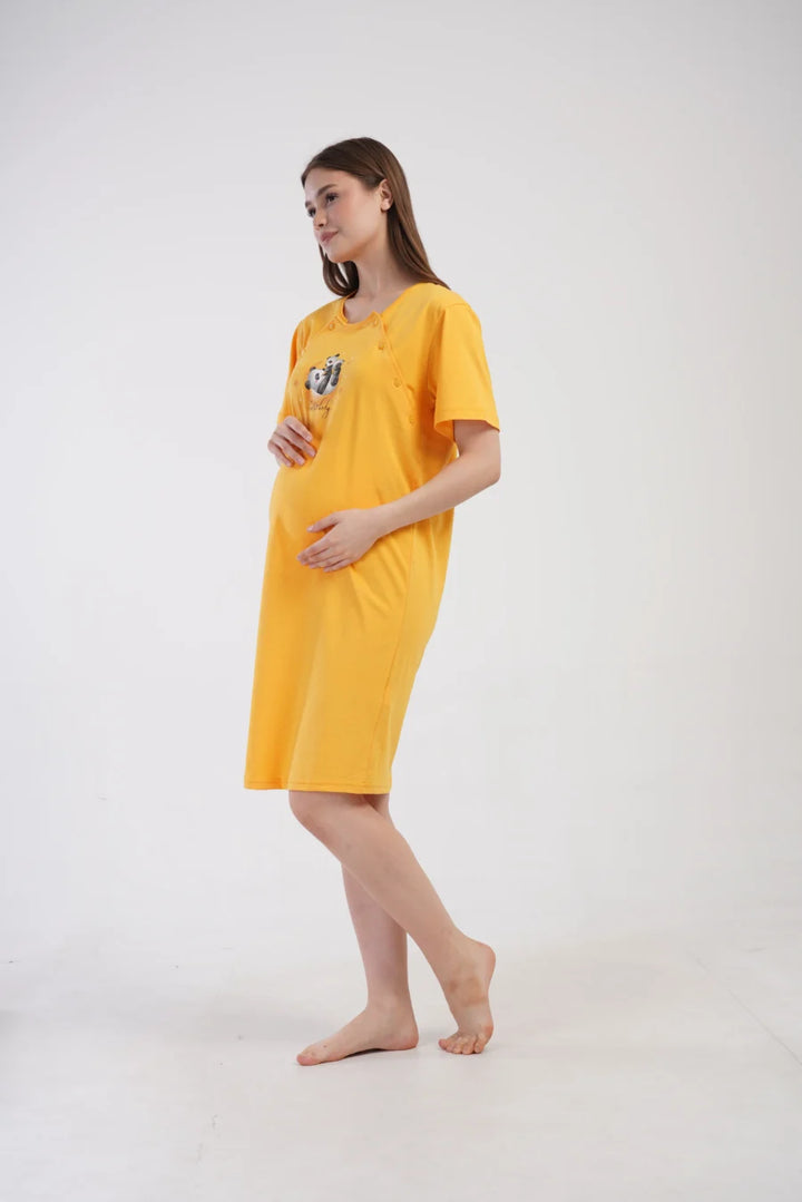 Koszula do Karmienia Vienetta Hello Baby, Żółty, r. S-XXL