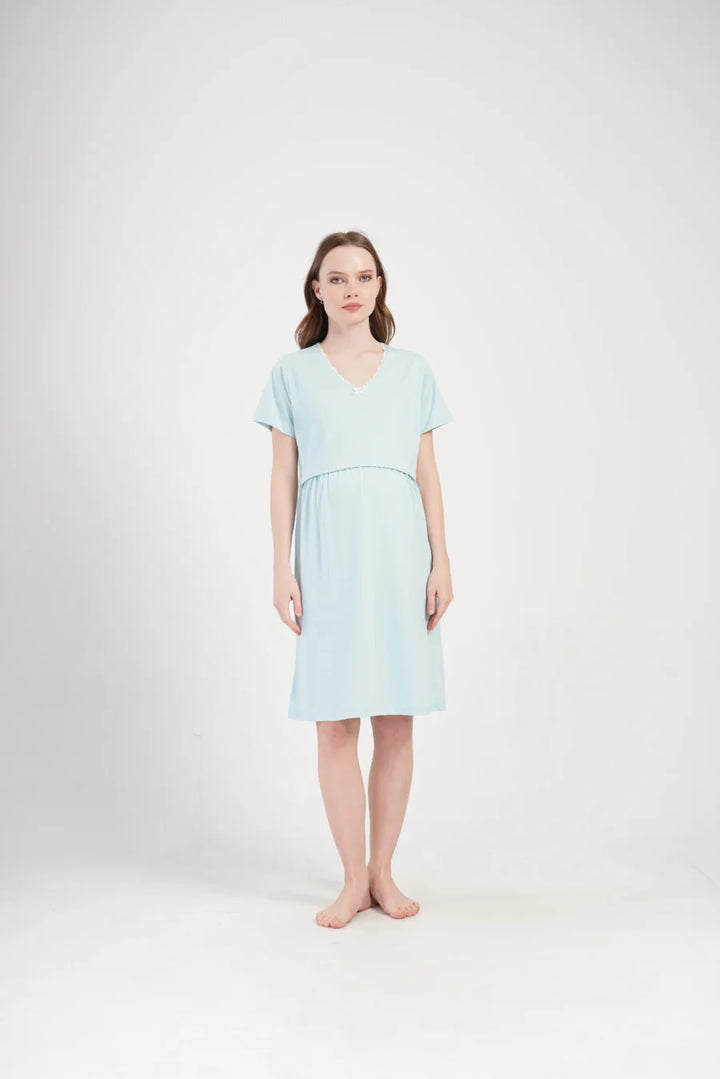 Koszula do Karmienia Vienetta Soft Bloom, Błękitny, r. S-XXL