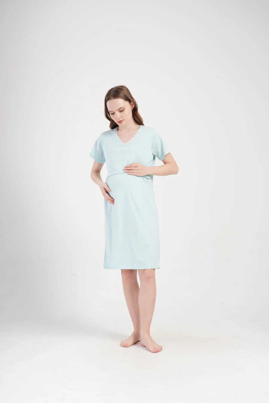 Koszula do Karmienia Vienetta Soft Bloom, Błękitny, r. S-XXL