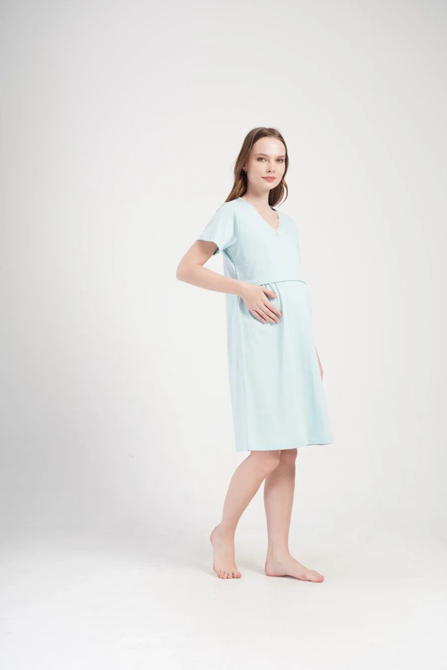 Koszula do Karmienia Vienetta Soft Bloom, Błękitny, r. S-XXL