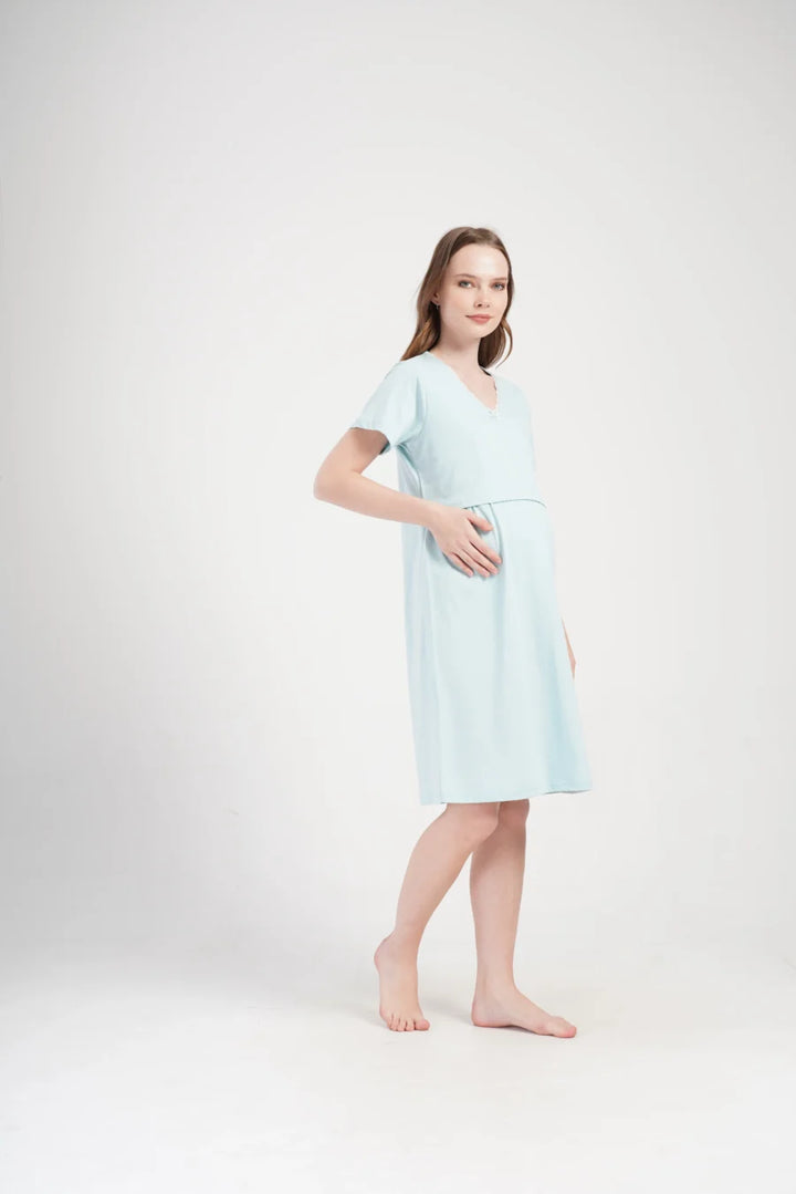 Koszula do Karmienia Vienetta Soft Bloom, Błękitny, r. S-XXL