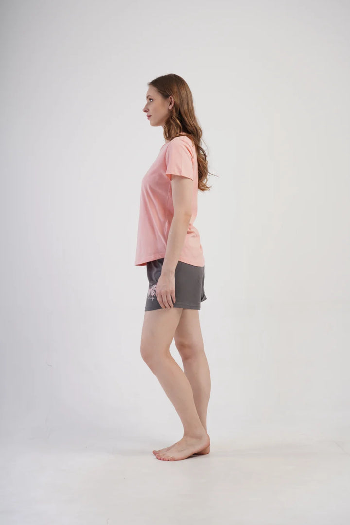 Piżama Damska Vienetta Butterflies, Różowy, S -XL