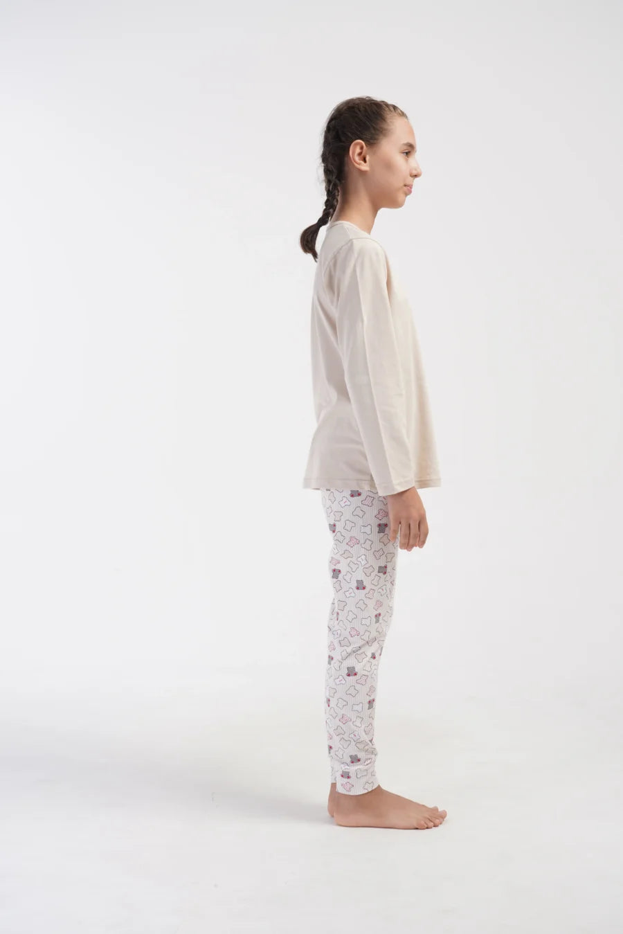 Piżama dziewczęca Vienetta Sweet Amore, Beżowy, r. 134 - 164