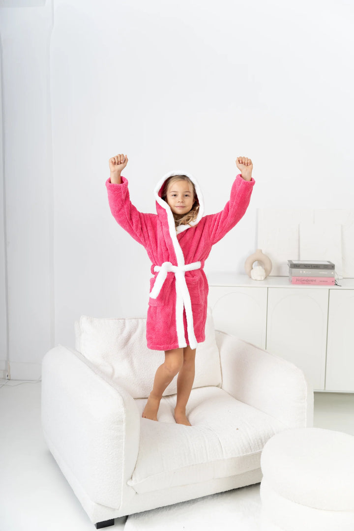 Szlafrok Dziecięcy Honey Bunny Fuschia, fuksja, r. 110-134