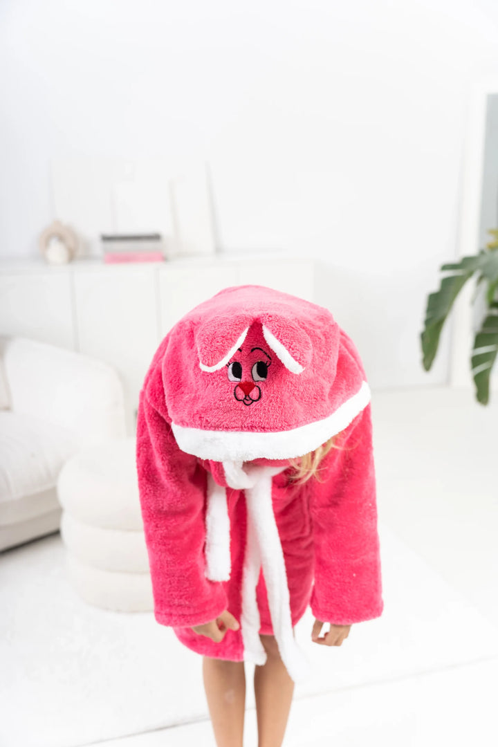 Szlafrok Dziecięcy Honey Bunny Fuschia, fuksja, r. 110-134