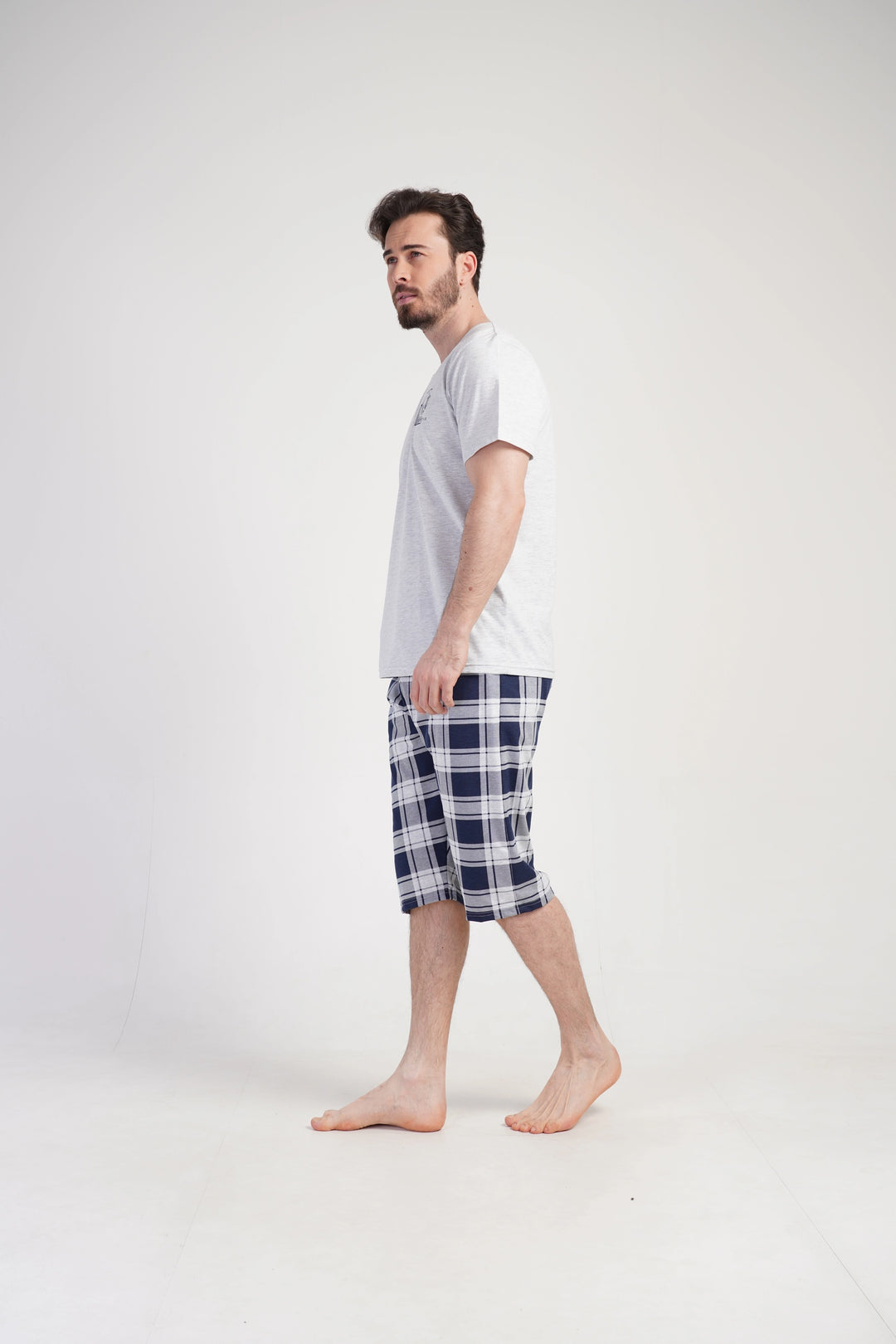 Piżama Męska Vienetta Cool Skater, Szary, r. M-XL