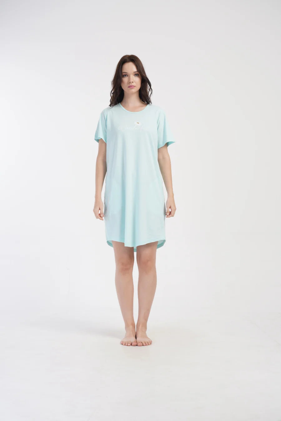 Koszula Nocna Damska Vienetta, Wonderful, Miętowy, r. 1XL - 4XL