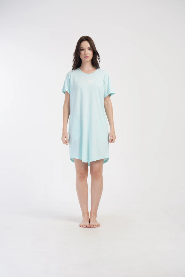 Koszula Nocna Damska Vienetta, Wonderful, Miętowy, r. 1XL - 4XL