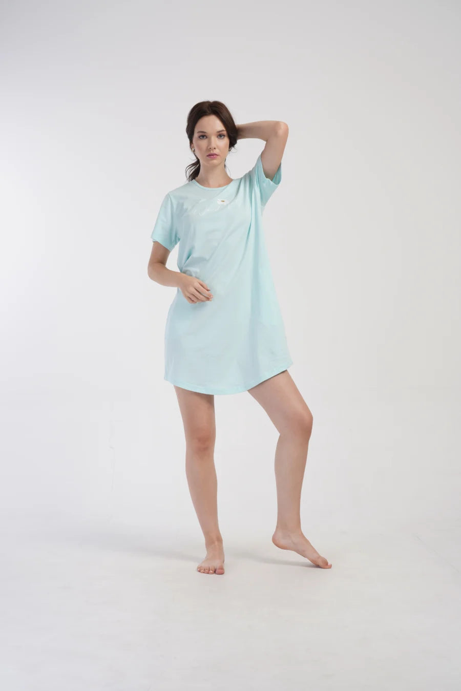 Koszula Nocna Damska Vienetta, Wonderful, Miętowy, r. 1XL - 4XL