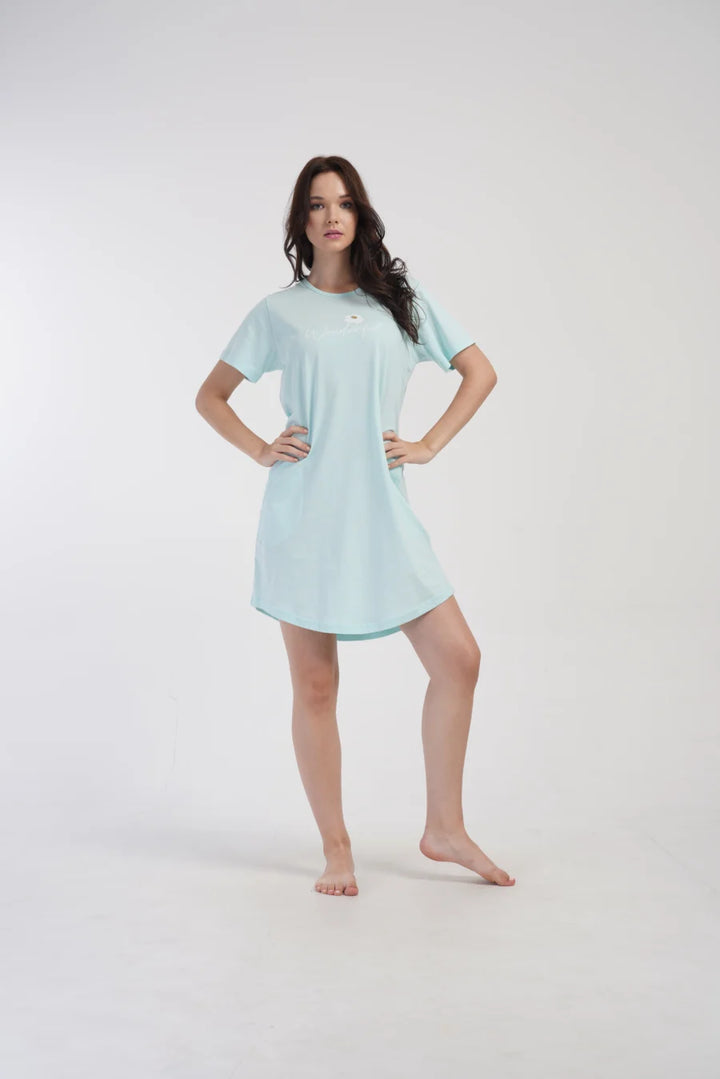 Koszula Nocna Damska Vienetta, Wonderful, Miętowy, r. 1XL - 4XL