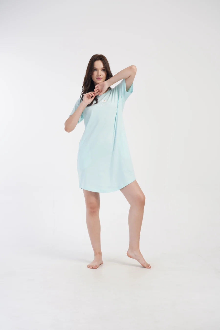 Koszula Nocna Damska Vienetta, Wonderful, Miętowy, r. 1XL - 4XL