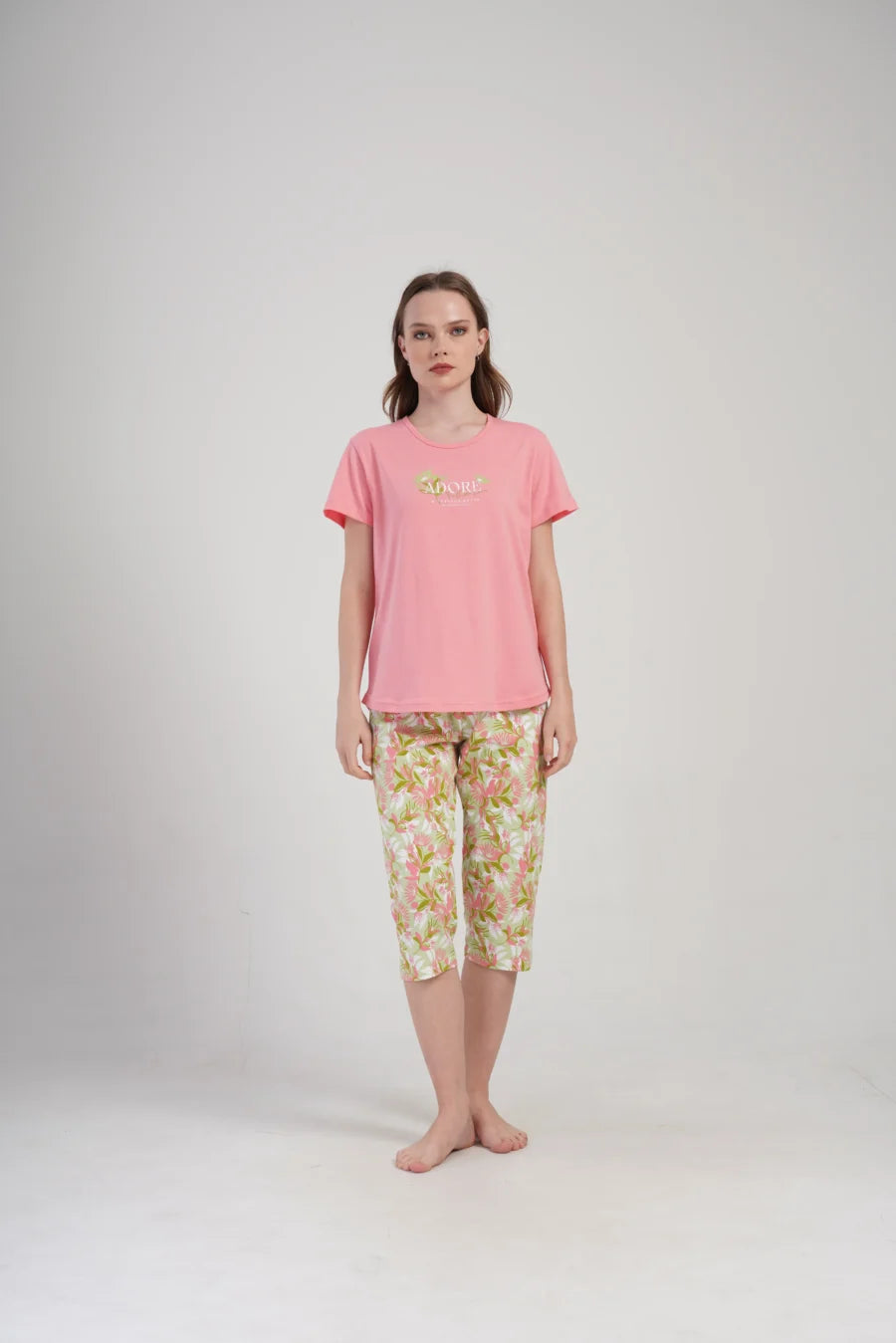 Piżama Damska Vienetta Adore, Różowy, r. S-XL