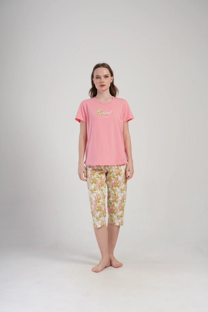 Piżama Damska Vienetta Adore, Różowy, r. S-XL