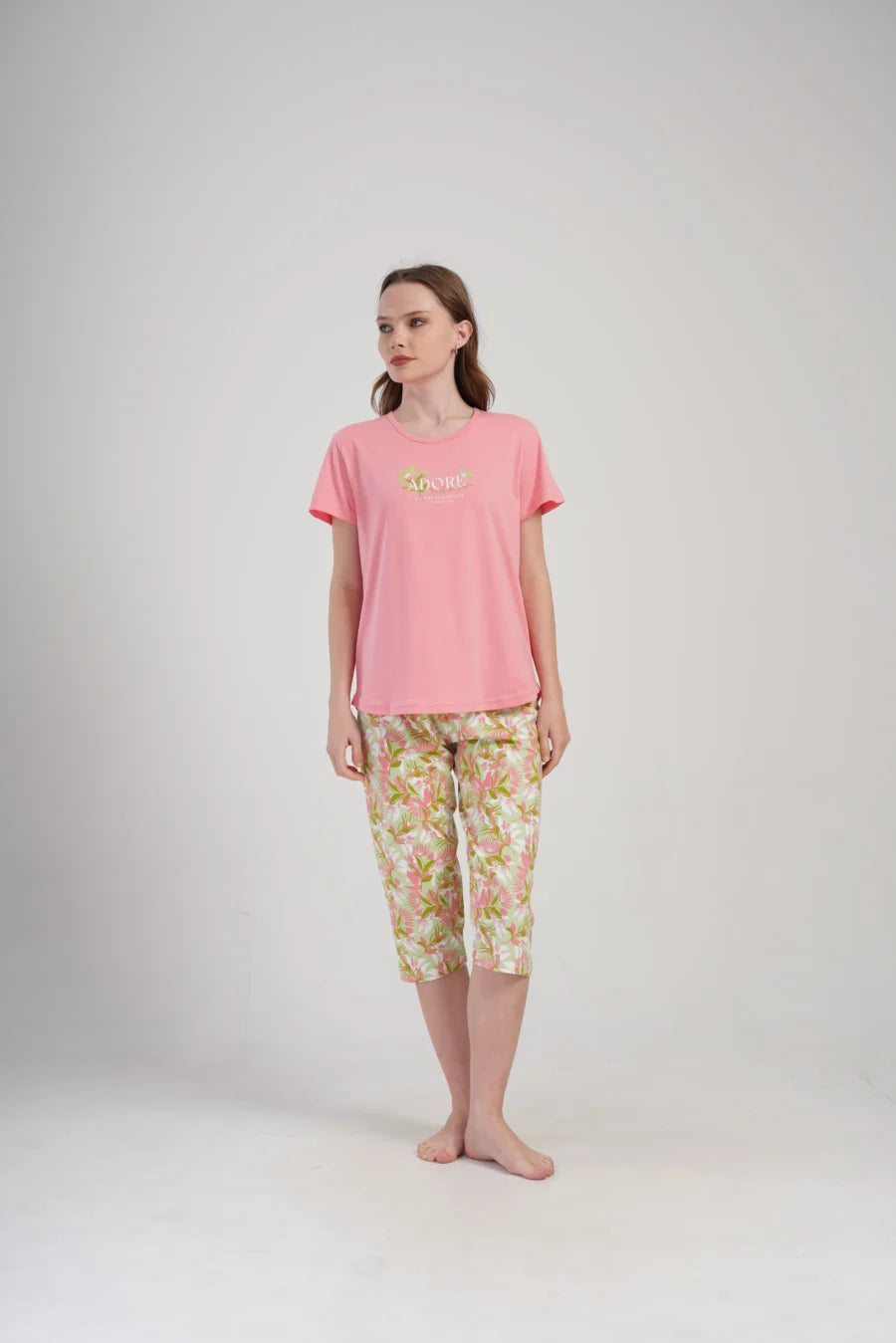 Piżama Damska Vienetta Adore, Różowy, r. S-XL