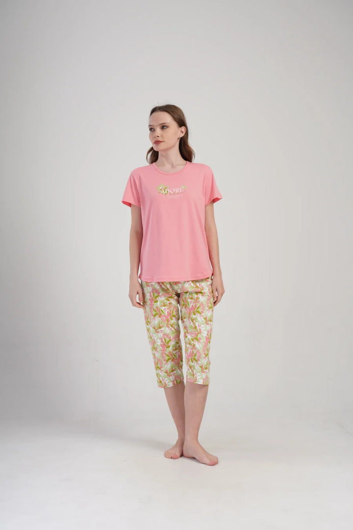 Piżama Damska Vienetta Adore, Różowy, r. S-XL