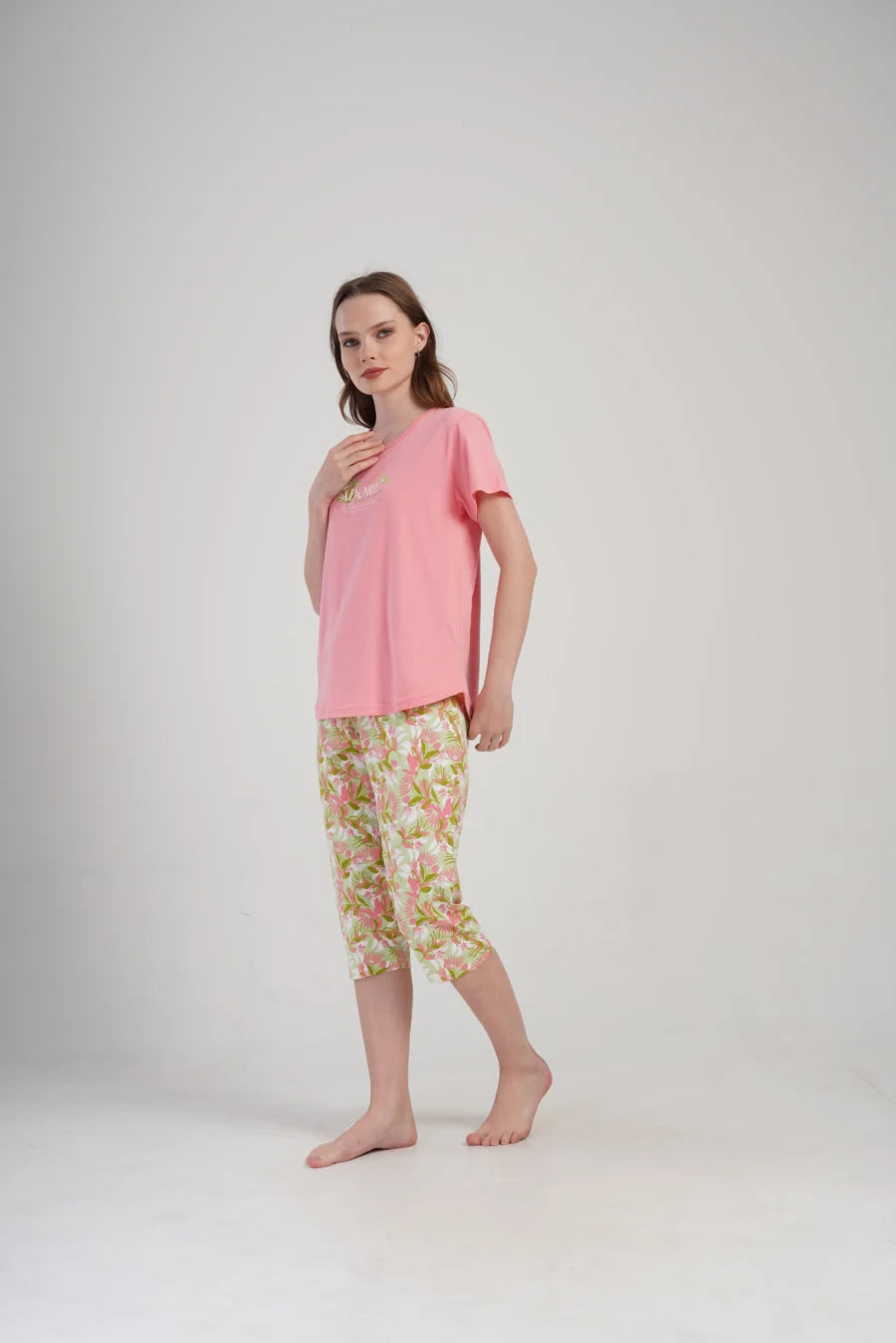 Piżama Damska Vienetta Adore, Różowy, r. S-XL