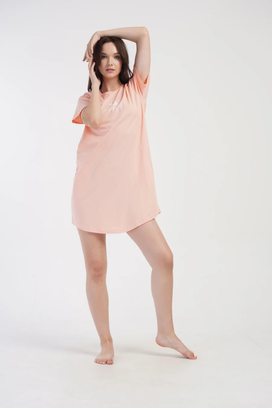 Koszula Nocna Damska Vienetta, Wonderful, Brzoskwiniowy, r. 1XL - 4XL