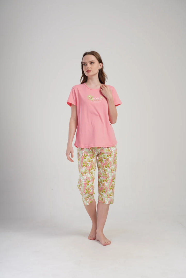 Piżama Damska Vienetta Adore, Różowy, r. S-XL