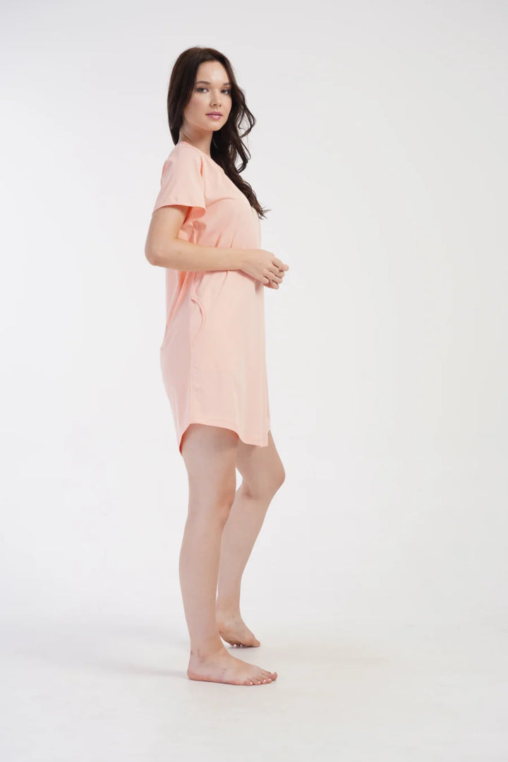 Koszula Nocna Damska Vienetta, Wonderful, Brzoskwiniowy, r. 1XL - 4XL