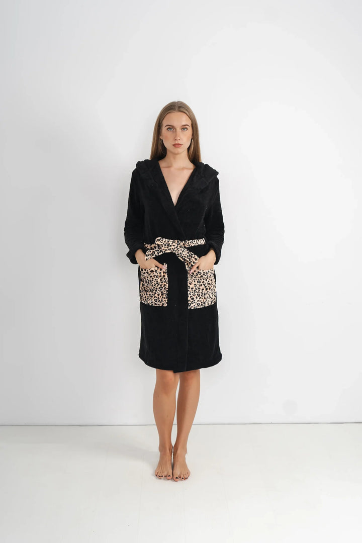 Szlafrok damski Wildcat Comfort, czarny, r. S-XL