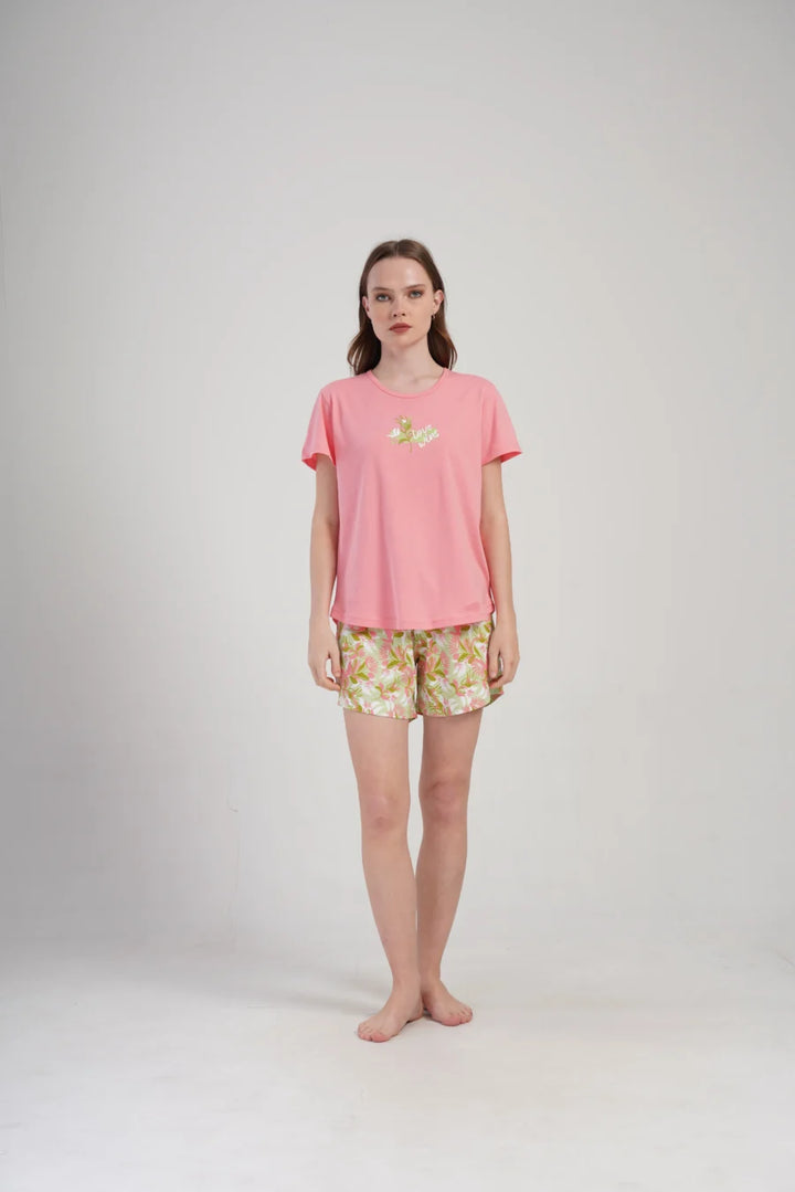 Piżama Damska Vienetta Love Wins, Różowy, S -XL