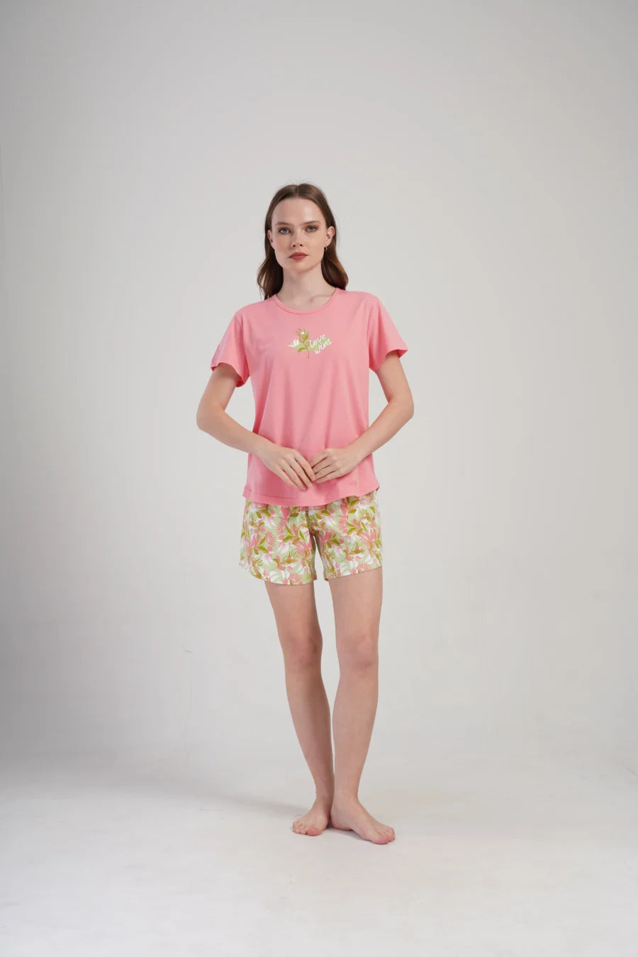 Piżama Damska Vienetta Love Wins, Różowy, S -XL