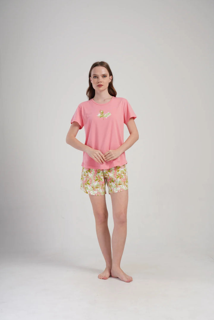 Piżama Damska Vienetta Love Wins, Różowy, S -XL