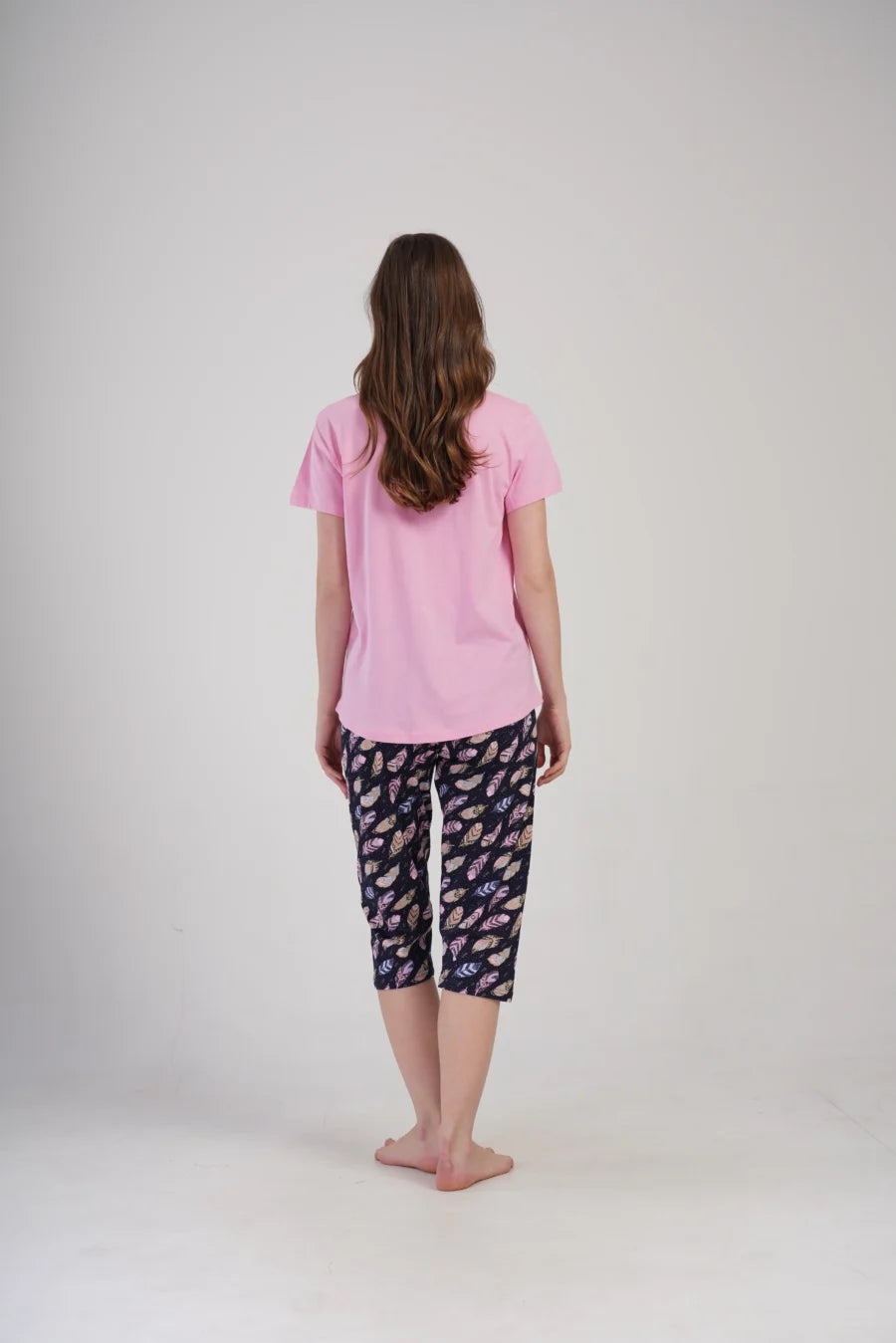 Piżama Damska Vienetta Feather Comfort, Różowy, r. M-XXL