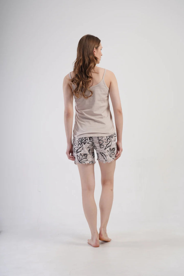 Piżama Damska Vienetta Believe, Beżowy, S -XL