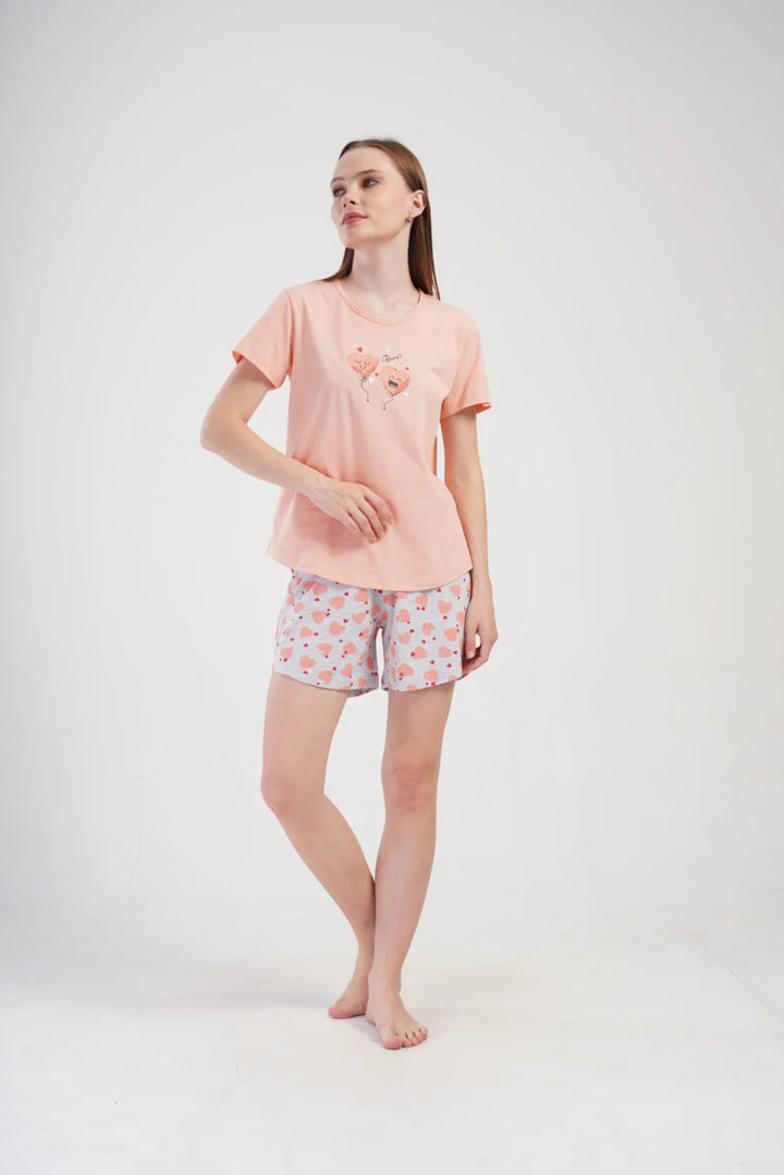 Piżama Damska Vienetta Boom, Różowy, S -XL