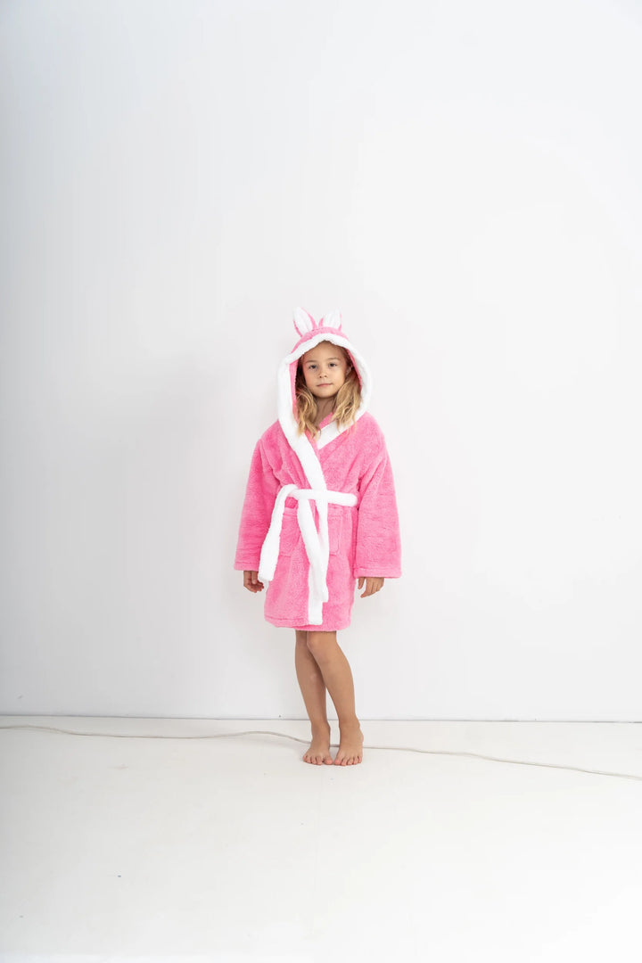 Szlafrok Dziecięcy Honey Bunny Pink, różowy, r. 110-134