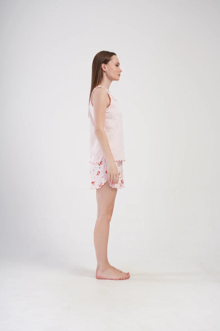 Piżama Damska Vienetta Berry Good, Różowy, S -XL