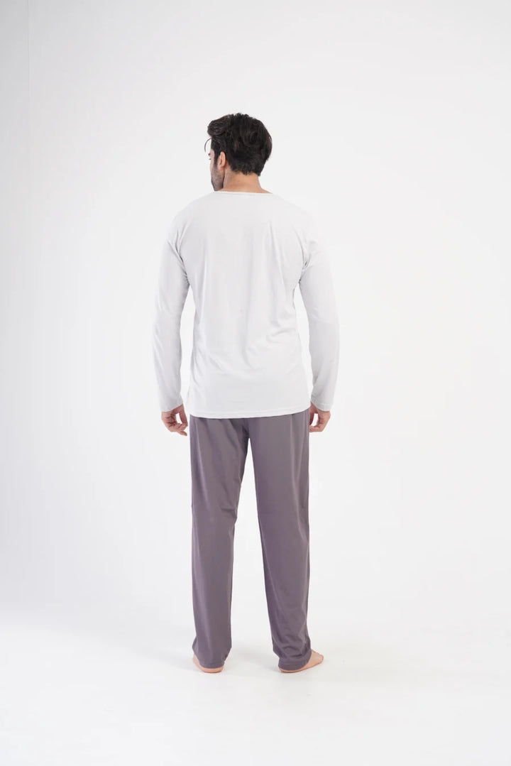 Piżama Męska Vienetta Sunset, Szary, r. 1XL-4XL