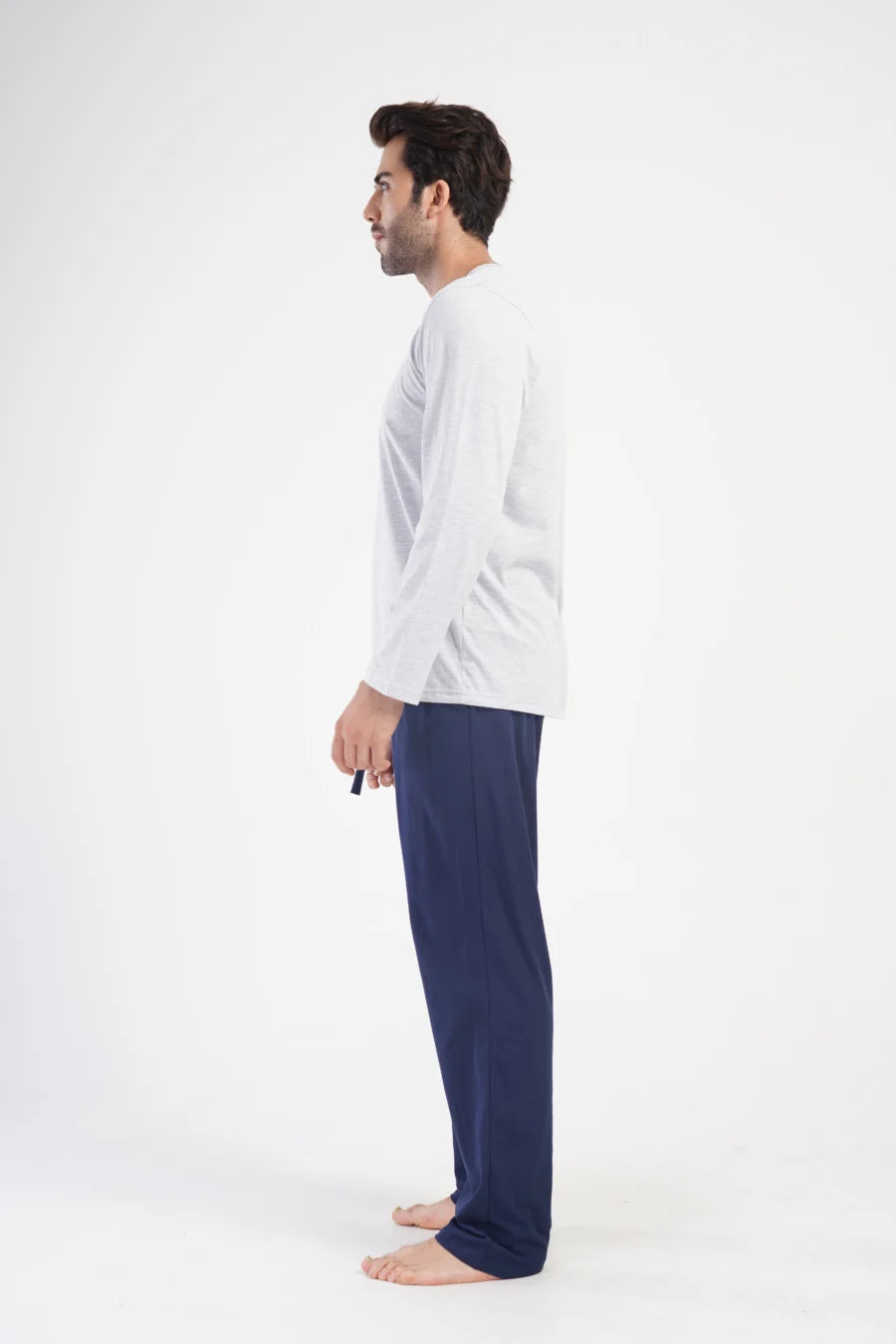 Piżama Męska Vienetta The World is Yours, Szary, r. M-XXL