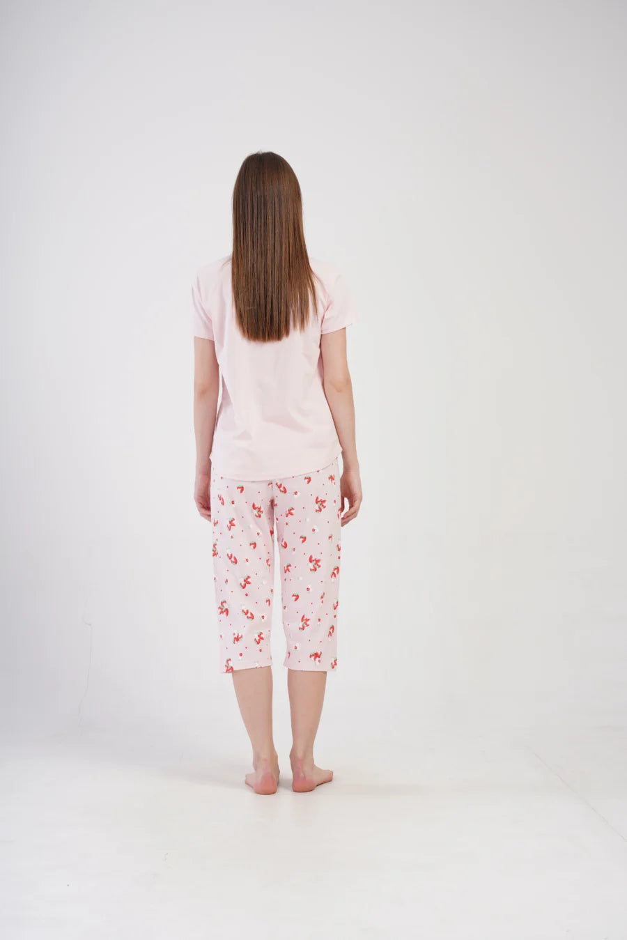 Piżama Damska Vienetta Strawberry, Różowy, r. M-XXL