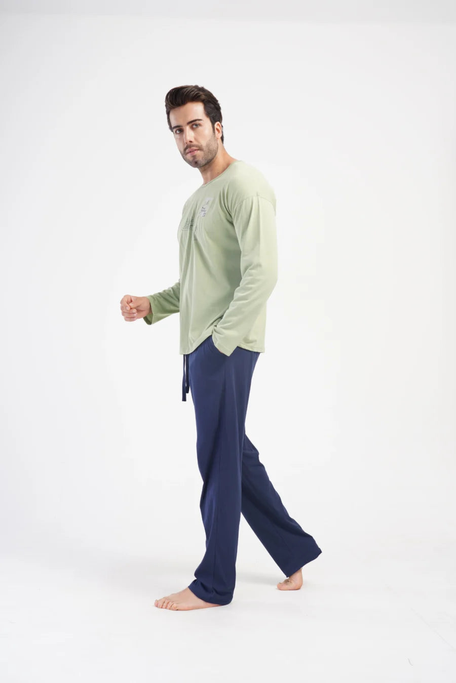 Piżama Męska Vienetta Find Yourself, Zielony, r. 1XL-4XL