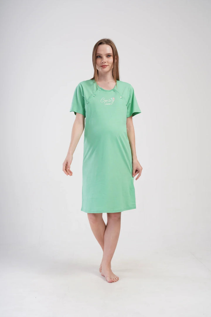 Koszula do Karmienia Vienetta Cooming soon, Zielony, r. M-XXL