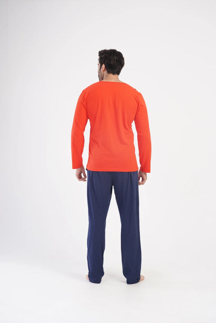 Piżama Męska Vienetta Space Dog, Czerwony, r. M-XXL