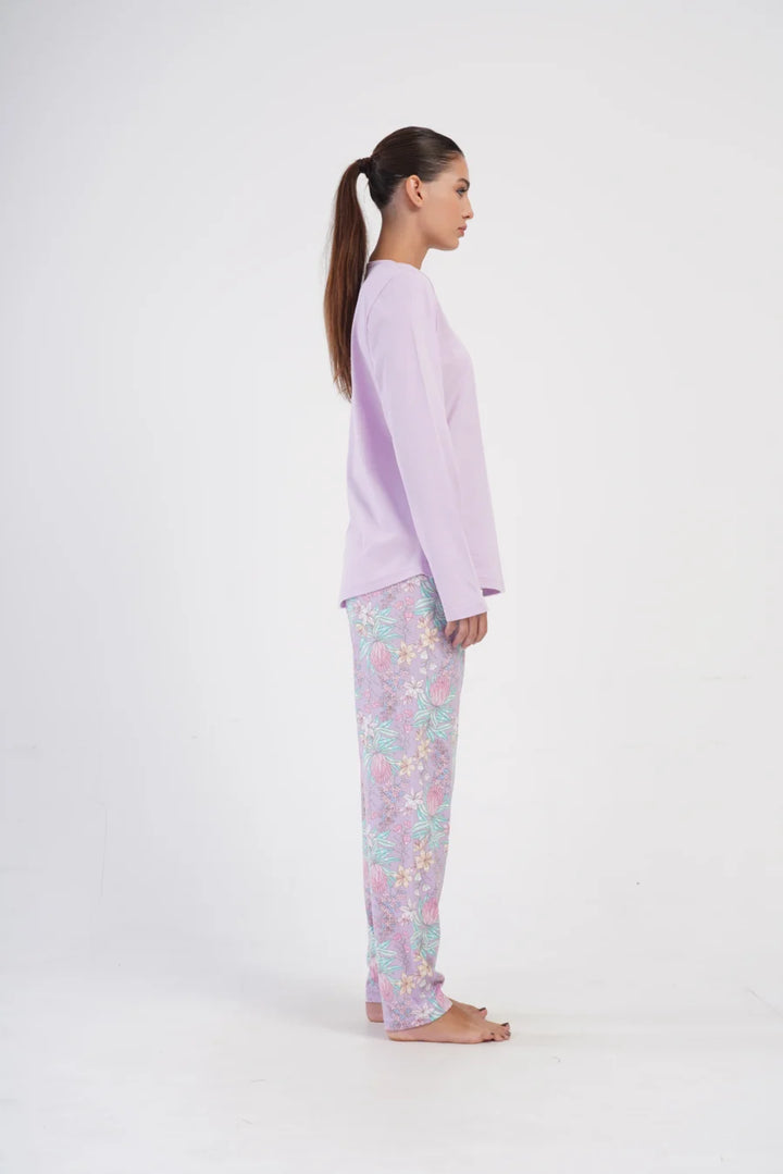 Piżama Damska Vienetta Flower Power, Różowy, r. 5XL-7XL