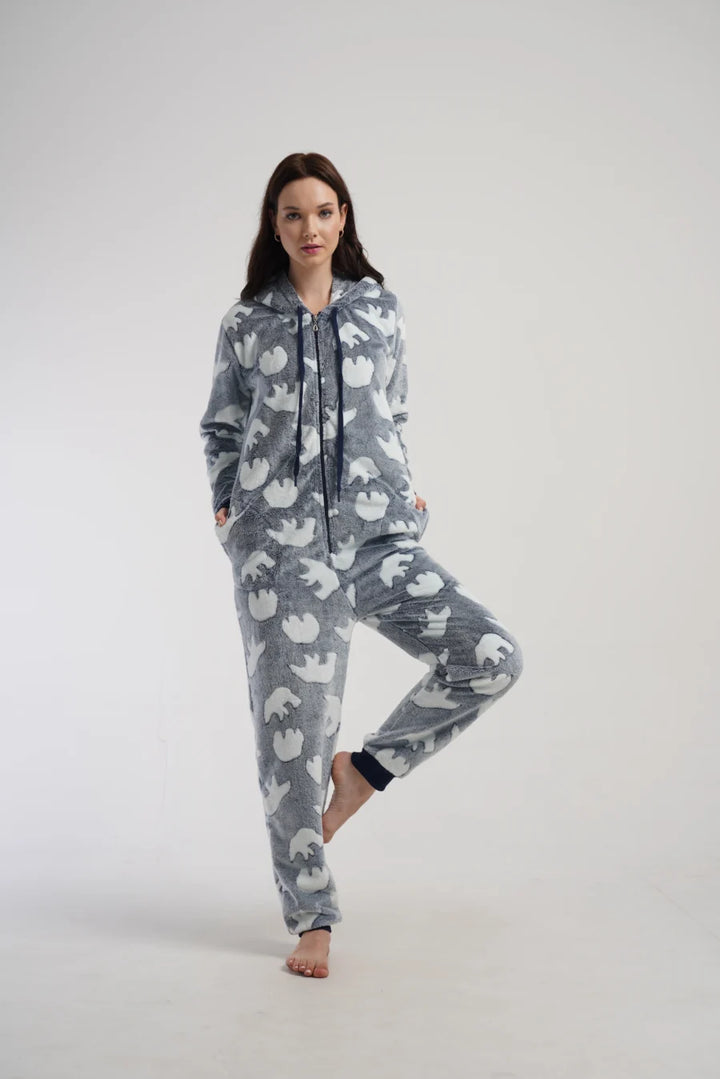 Kombinezon damski Vienetta, Polar Bear, CiemnoSzary, r. S-XL