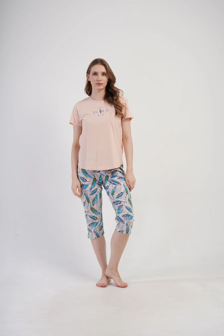 Piżama Damska Vienetta Bohemian, Różowy, r. M-XXL