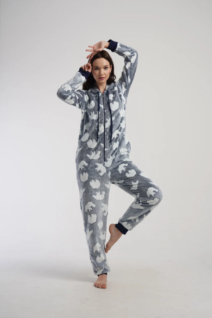 Kombinezon damski Vienetta, Polar Bear, CiemnoSzary, r. S-XL