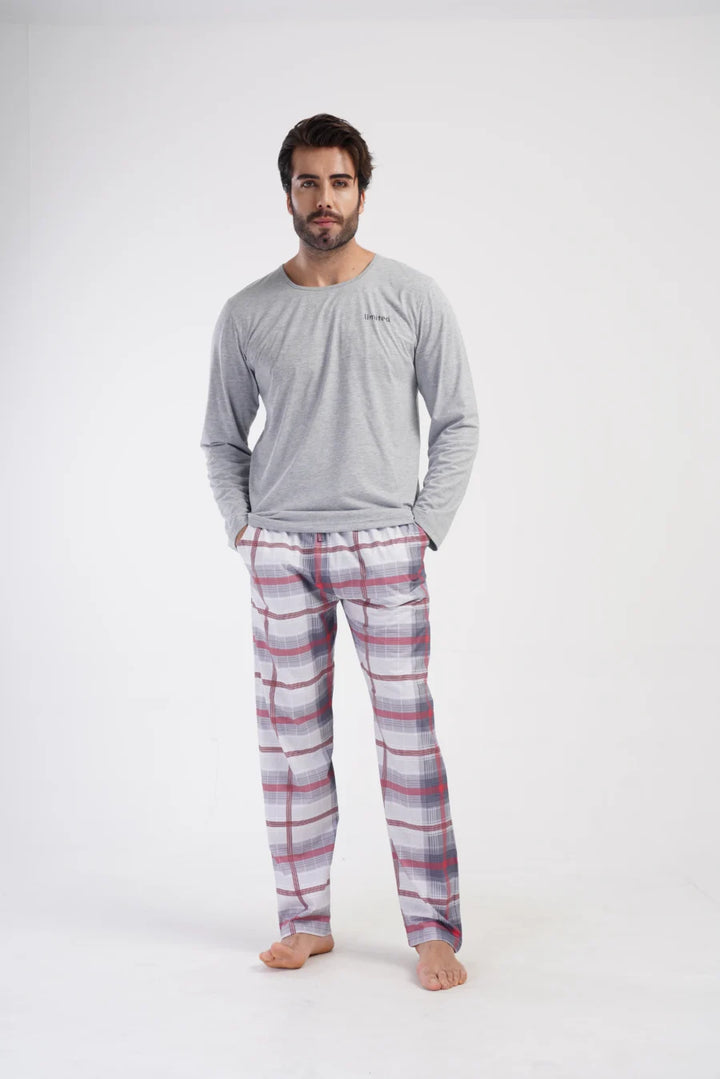 Piżama Męska Vienetta Limited, Szary, r. M-XXL