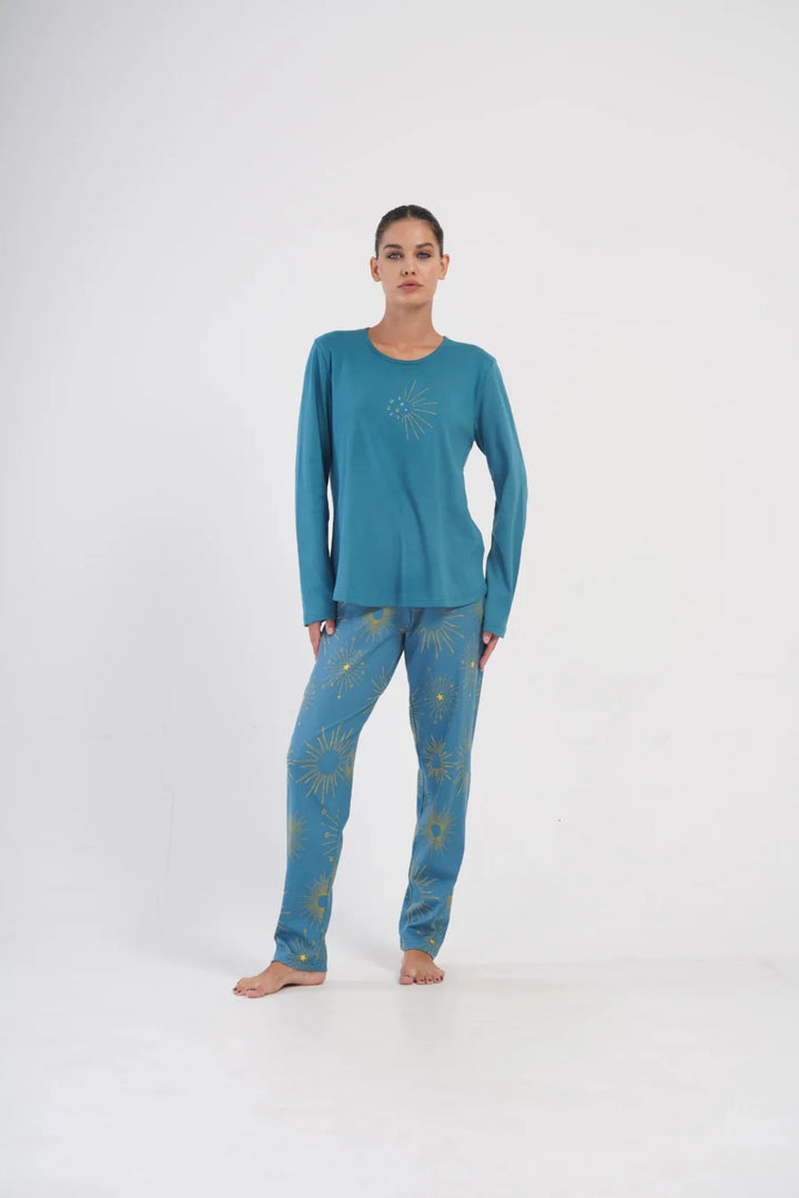 Piżama Damska Vienetta Light, Niebieski, r. 1XL-4XL